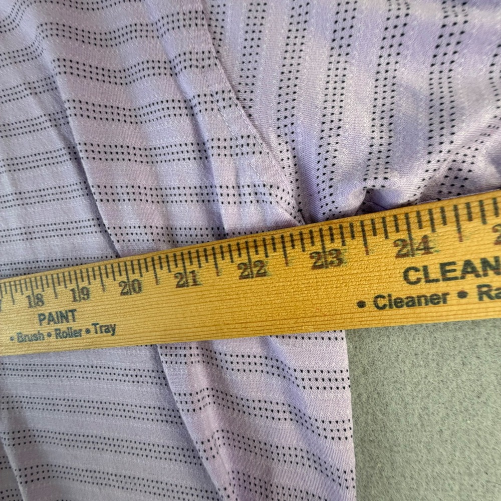 Cutter & Buck Men's XL Lavender Striped Short Sleeve Golf Polo Embroidered Logo - Picture 5 of 11